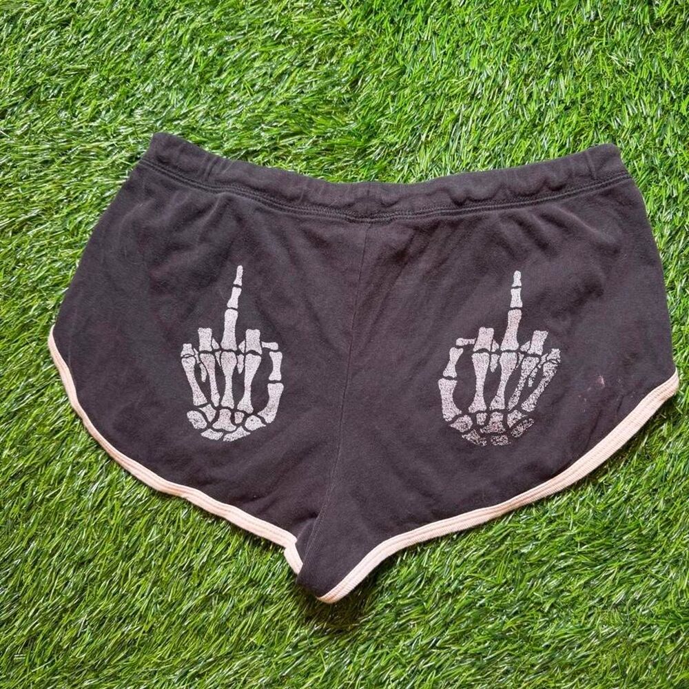 Too-fast Women's Black and Grey Shorts
